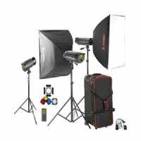 JINBEI Digital LCD Ekran DPSIII 600w/s Kit 3'l Parafla Set 